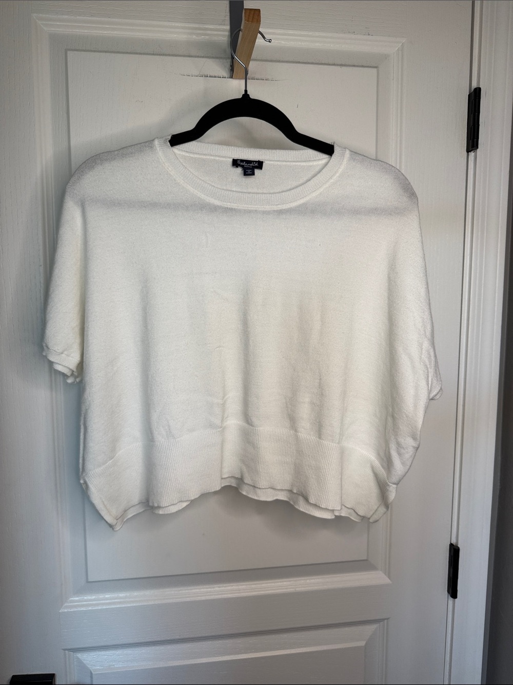 Splendid White Short-Sleeve Crew Pullover - Picture 2 of 7